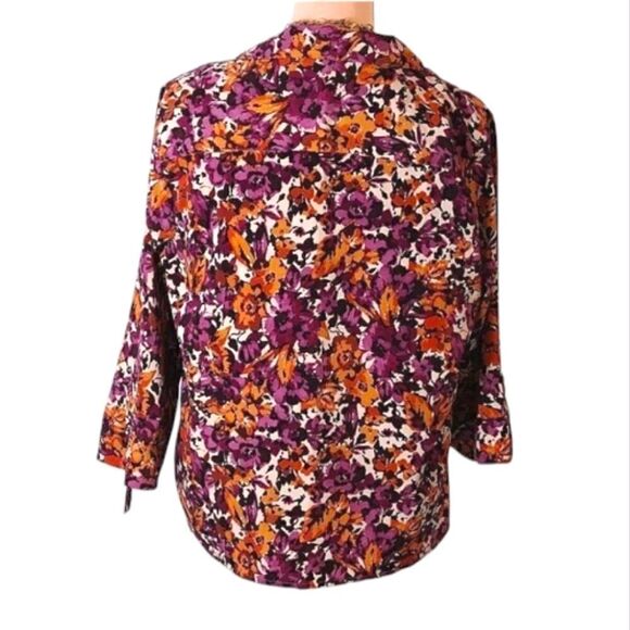 VTG 2 Piece Fall Printed Cottagecore Sleeveless Blouse and Jacket Set Large P - Picture 12 of 15